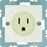 B.Kwadrat/S.1 Gniazdo z uz. USA/KANADA NEMA 5-15 R, krem