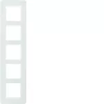 Q.7 Ramka 5-krotna, biały aksamit, lakierowany