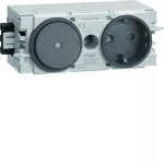 tehalit.WA Gniazdo SCHUKO z przełącz. WAGO C-profil czarny