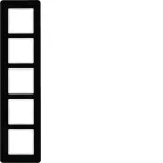 Q.7 Ramka 5-krotna, szkło, czarny