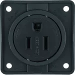 Integro Gniazdo z uziemieniem standard USA/KANADA NEMA 5-15R, brązowy mat