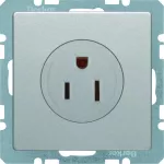 Q.x Gniazdo z uz. standard USA/KANADA NEMA 5-15 R, alu aks, lak