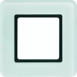 Q.7 Ramka 1-krotna do modułu podświetlenia LED, szkło, białe