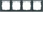 B.Kwadrat Ramka 4-krotna pozioma z polem opisowym, antracyt, mat