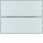 KNX e/s K.x Przycisk 2-kr z polem opis., diod. LED RGB i czuj. temp., alu