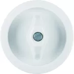 Serie 1930/Glas Płytka czołowa z pokrętłem do łącznika obrotowego, biały, połysk