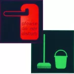 gallery Folia do lampy sygn. LED symbol nie przeszkadzać/proszę posprzątać