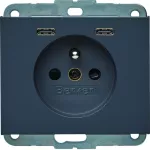 K.1 Gniazdo z uziemieniem z ładowarką USB C+C 20W PD, antracyt mat