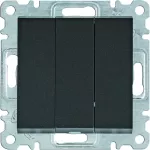 lumina Łącznik 3-klawiszowy, 3-biegunowy, czarny