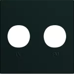 gallery Płytka czołowa do gniazda R+TV 2M czarny