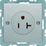 Q.x Gniazdo z uz. standard USA/KANADA NEMA 5-20 R, alu aks, lak