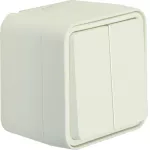 W.1 Łącznik świecznikowy przyc., osobne zaciski wejśc., kompletny, IP55, biały