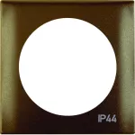 Integro Flow Ramka 1-krotna z nadrukiem "IP44" bez uszczelki, brąz