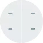 KNX e/s R.x/Serie 1930 Przycisk 2-kr z diod. LED RGB i czuj. temp., biały, poł.