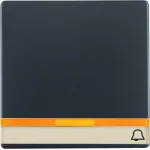 Q.x Klawisz 2 socz., p. opis. nadr. symb. "dzwonek", antracyt, aks