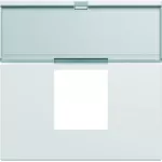 gallery Płytka czołowa pojedyncza do gniazda RJ45/VDI z polem opisowym 2M biały