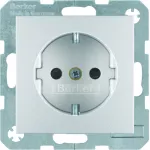 B.Kwadrat/B.7 Gniazdo SCHUKO z uz. alu