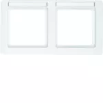 Q.1 Ramka 2-krotna pozioma z polem opisowym, biały, aksamit