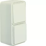 W.1 Łącznik uniwersalny z gniazdem z uziemieniem pionowy, kompletny, IP55, biały