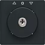 Q.x Płytka czołowa z kluczem do łącznika żaluzjowego na klucz antracyt, aksamit