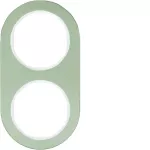 R.classic Ramka 2-krotna, stal szlachetna/biały