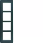 Q.7 Ramka 4-krotna, antracyt aksamit, lakierowany