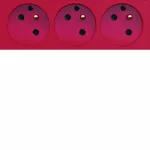 gallery Gniazdo z uziemieniem przelotowe DATA potrójne 3x2P+E 16A 6M czerwony