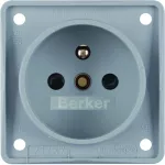 Integro Flow Gniazdo z uz.z podwyż. ochr. st., szary