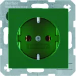 B.X/S.1 Gniazdo SCHUKO z uz. samozaciski, zielony