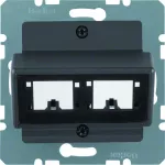 B.X Płytka czołowa do 1 lub 2 modułów 1-kr R&De-M, ant mat, lak