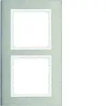 B.7 Ramka 2-krotna pionowa, stal szlachetna/biały mat