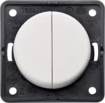 Integro Łącznik wieloklawiszowy, seryjny, biały, połysk