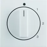 B.Kwadrat Płytka czołowa z pokrętłem do łącznika 3-poz. z "0" biały połysk