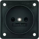 Integro Flow Gniazdo bez uziemienia z podwyższona ochroną styków, czarny, mat