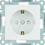 lumina Gniazdo SCHUKO z przesłoną styków, samozaciski, biały