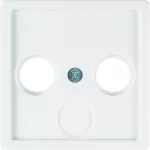 Q.x Płytka czołowa do gniazda antenowego 2- i 3-wyj. biały, aks