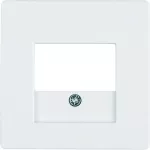 Q.x Płytka czołowa do gniazda głośn. i gniazda ład. USB, biały, aksamit