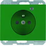 K.1 Gniazdo z uz. i LED kontrolną z podwyż. ochr. st., zielony