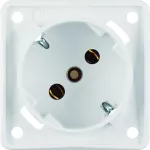 Integro Flow Gniazdo SCHUKO 45°, mechanizm biały