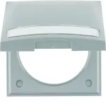 Integro Flow Ramka 1-krotna z pokrywą i p.opis., szary