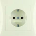 S.1 Gniazdo SCHUKO komplet, krem