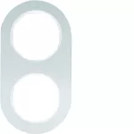 R.classic Ramka 2-krotna, aluminium/biały