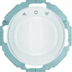 R.classic Łącznik żaluzjowy obrotowy z el. centr. i pokrętłem, 1-bieg, biały