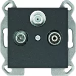 lumina Gniazdo RTV-SAT przelotowe, czarny