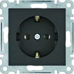 lumina Gniazdo SCHUKO, samozaciski, czarny