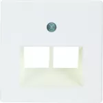 Płytka czołowa do gniazda przył. UAE/E-DAT Design/Telekom ISDN, biały