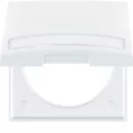Integro Flow Ramka 1-krotna z pokrywą i p.opis. biały