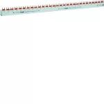 Szyna grzebieniowa widełkowa pozioma L1L2L3N L1N L2N L3N L2N 12mm2 80A 58M