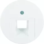 R.X Płytka czołowa do gniazda przyłącz. UAE 1-kr komp./tel. biały