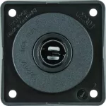 Integro Flow Gniazdo zasilające 12 V, samochodowe, mechanizm, czarny, mat